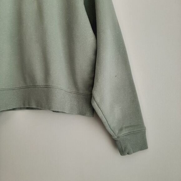 UNDER ARMOUR High Neck Comfy Sweatshirt Sage Green Sz S Flawed - Picture 4 of 13